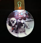 Custom Photo LED Christmas Ornament