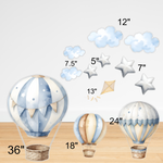 Blue Air balloons Set Party Prop