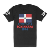 Short Sleeves Unisex Tee Dominican Republic Flag 1844
