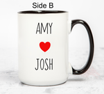 Personalized My Girlfriend Is Hotter Than My Coffee 15oz Two Tone Mug
