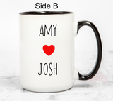 Personalized My Girlfriend Is Hotter Than My Coffee 15oz Two Tone Mug