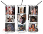 Personalized Heart 20oz Skinny Tumbler | Looney Dragon