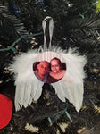 Custom Photo Memorial Angel Wings Christmas Ornament
