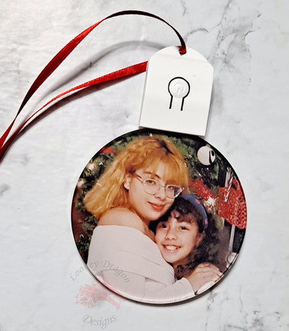 Custom Photo LED Christmas Ornament