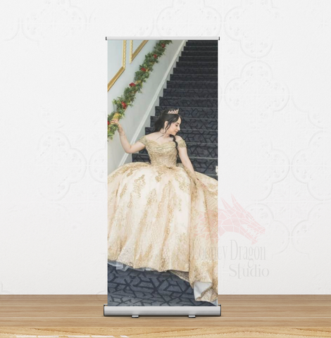 Personalized Quinceañera/Sweet Sixteen Retractable Banner