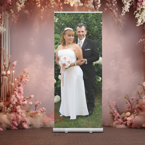 Personalized Wedding Retractable Banner