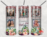 Personalized Maroon Rose Gold20oz Skinny Tumbler |