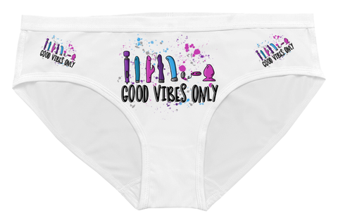 Ladies White Bikini Good Vibes Only | Looney Dragon