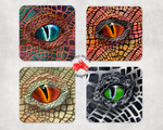 Dragon Eye Coasters (Set of 4) | Looney Dragon Designs