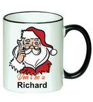Don't be a Richard Black & White Mug  | LooneyDragonDesigns