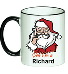Don't be a Richard Black & White Mug  | LooneyDragonDesigns