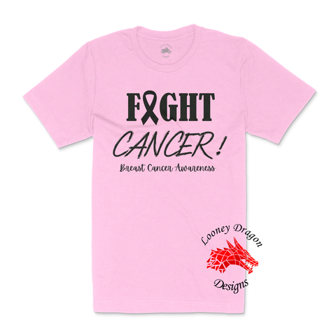 Breast Cancer Men's Apparel Short Sleeves Tee | Looney Dragon | Fight Cancer