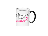 Black & White Mug | LooneyDragonDesigns | Stronger Than Cancer