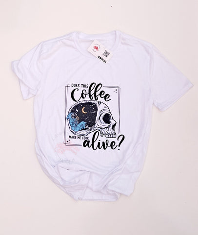 Does This Coffee Make Me Look Alive? Tee | Looney Dragon