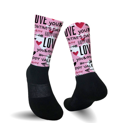 Valentine's Day Socks Pink Love | Looney Dragon