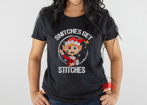 Snitches get Stitches Women Short Sleeves Tee | LooneyDragon |